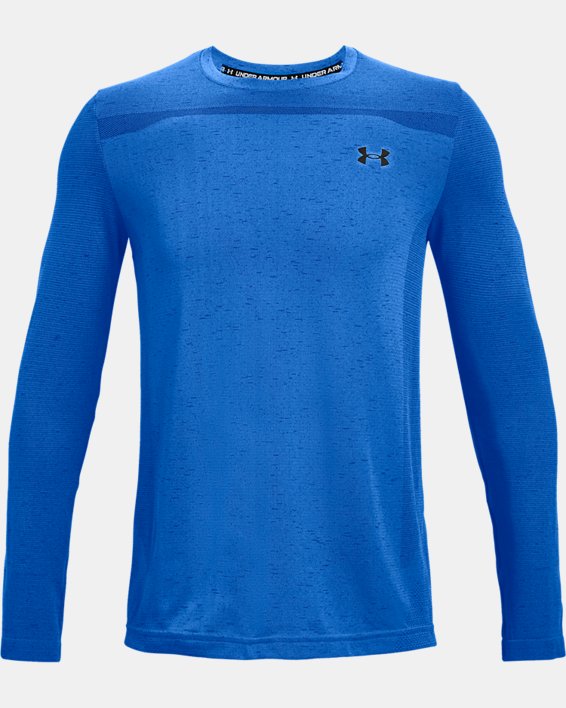 T-shirt à manches longues UA Seamless pour homme, Blue, pdpMainDesktop image number 4